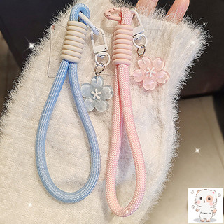 【Chamvn】Trái tim cô gái thạch hoa anh đào điện thoại mặt dây chuyền dễ thương hộp đựng tai nghe đa năng dây đeo