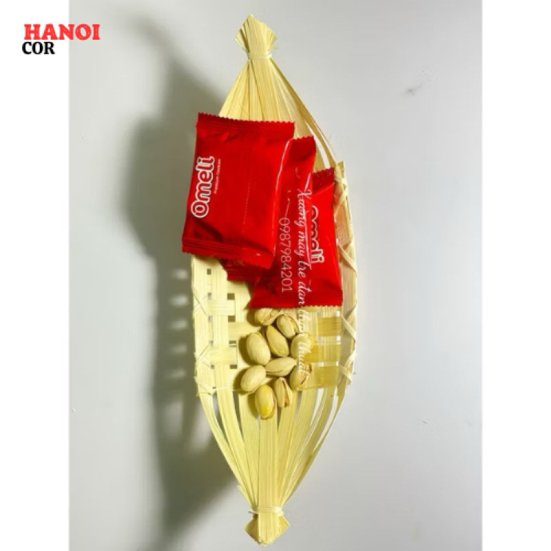 (SỈ SLL)Thuyền tre đựng bánh kẹo trang trí bàn tiệc, thức ăn, đồ decor trang trí dễ thương bàn ăn