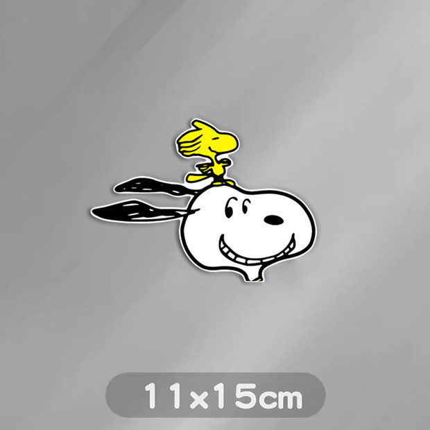 Xe Hoạt Hình Anime Dán Snoopy Xe Hơi Dễ Thương Xe Điện Xe Trang Trí Xe Máy Dán