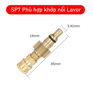 Cút nối nhanh 1/4 inch máy rửa xe châu Âu, combo vòi xịt màu và bình bọt tuyết làm sạch mạnh mẽ