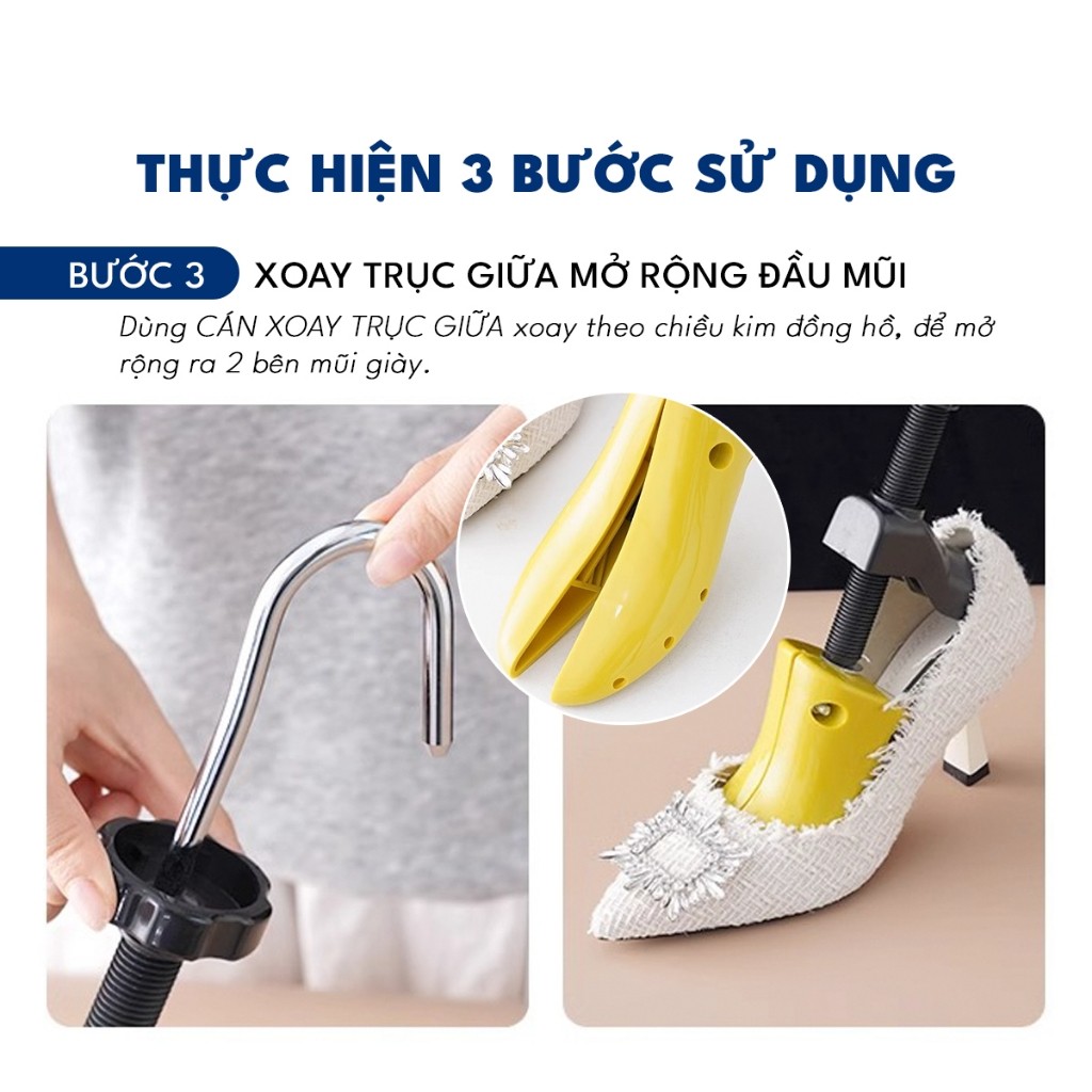 Dụng Cụ Nong Giày Size Lớn – Cây Nới Rộng Size Tùy Ý Cho Giày Da, Giày Vải, Giày Thể Thao Nam Nữ