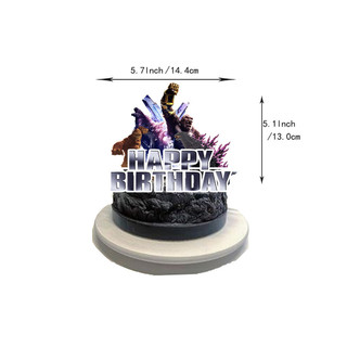 ST2 King Kong vs Godzilla Theo Chủ Đề Trang Trí Kỷ Niệm Đảng Biểu Ngữ Bóng Caketopper Cảnh Sắp Xếp Tiếp Liệu TS2