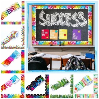 Giấy viền SPEETTY, Giấy dán trang trí 18M, DIY Handmade Crafts Bulletin Board Border