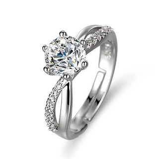 Có Thể Điều Chỉnh Kích Thước S925 Nhẫn Bạc Nữ Cao Cấp Moissanite Nhẫn Quà Tặng Cho Bạn Gái S24