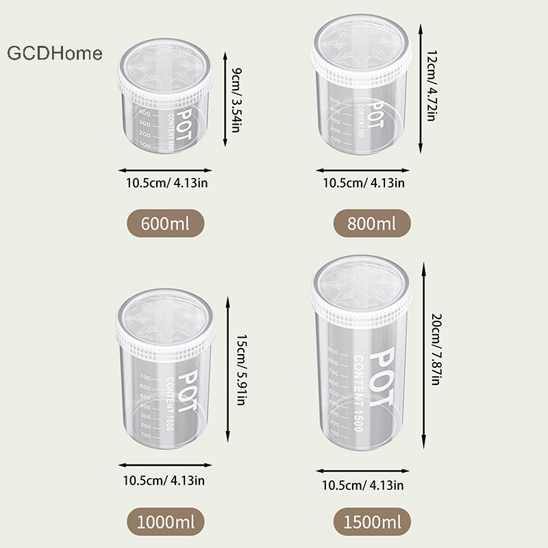 Gcdhome Nhà Bếp Ngũ Cốc Kín Hộp Đựng Đồ Ăn Nhẹ Trong Suốt Hộp Bảo Quản Chống Nham Ngũ Cốc Và Ngũ Cốc Kín Bảo Quản Thùng Hộp HOT