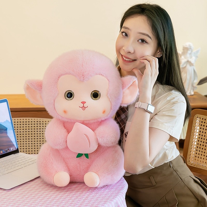Rytanda Khỉ Sang Trọng Đồ Chơi Đào Dễ Thương Ôm Khỉ Búp Bê 2 Trong 1 Trái Cây Động Vật Gối Gấu Bông Quà Tặng Sinh Nhật Trẻ Em Quà Tặng Cho Bạn Gái Quà Tặng Giáng Sinh