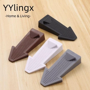 YYlingx Nút chặn cửa, Tấm bảo vệ tường Giá đỡ sàn silicon, Chốt cửa ẩn chống va chạm cố định tại nhà