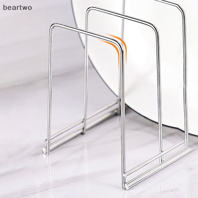 < Beartwo > Giá thoát nước bát đĩa bằng thép không gỉ Tấm nắp nồi nhà bếp Giá để đồ Kệ đa năng Giá phơi bát Giá đỡ nhà bếp Dụng cụ sắp xếp đẹp