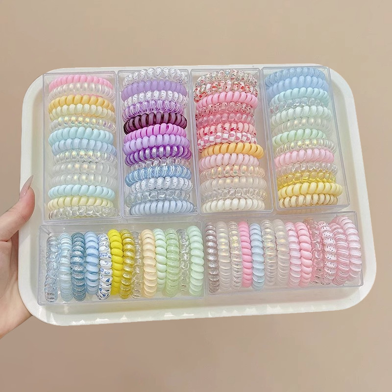 Set 6 Dây Buộc Tóc Lò Xo Co Giãn Tốt Thời Trang Hàn Quốc - Phụ Kiện Tóc