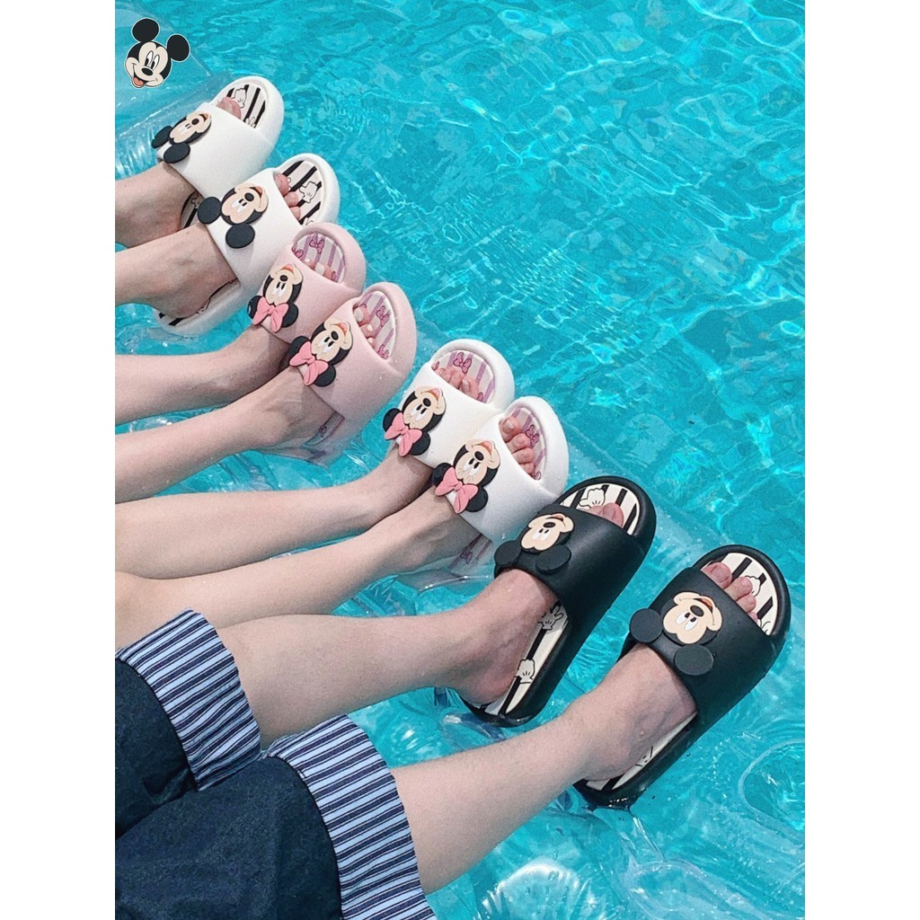 Hoạt Hình Hoạt Hình Mickey Dép Dép Dép Đi Trong Nhà Dép Cặp Đôi Đế Dày Dép Trong Nhà Dép Gia Đình Dép Đế Dày Có Thể Mặc Ngoài Trời EV