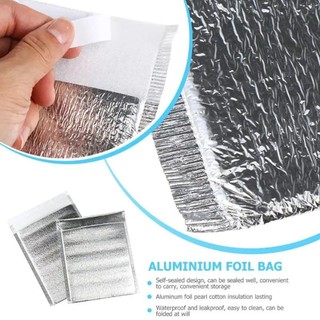 YSANH 50 Cái / gói Túi Giấy Nhôm, Túi Cách Nhiệt Giao Hàng Ấm Áp Băng Lạnh, Có Đóng Cửa Bảo Quản Đồ Uống Túi Làm Mát Nhiệt Thực Phẩm