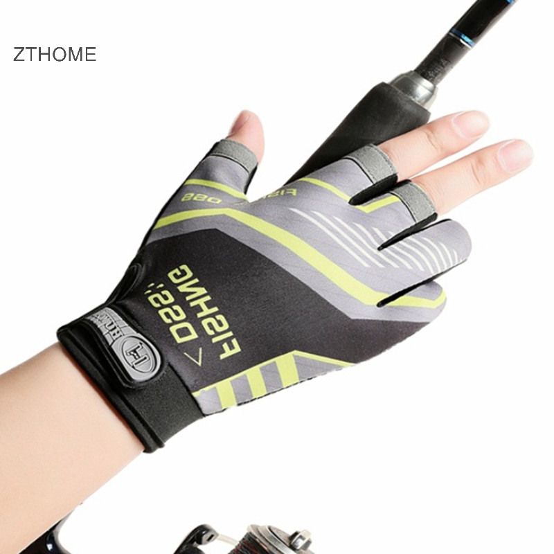 Găng tay câu cá ZTHOME, chống nắng, chống trượt, mỏng thoáng khí, lụa băng