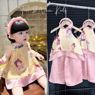 AD1-[tomnaukid] Áo dài cho bé iu kèm mấn size từ 8-30Kg