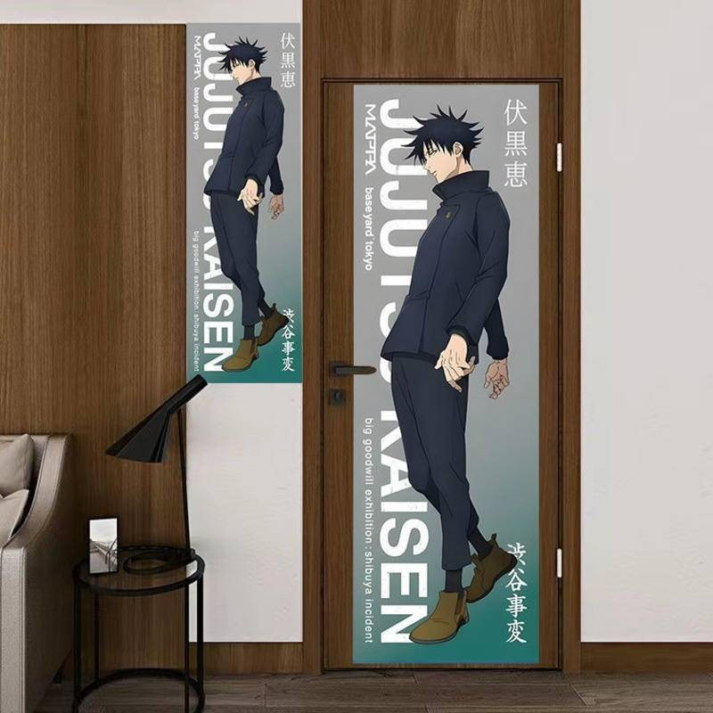 Anime Trang Trí Tường Jujutsu Kaisen poster Tấm Thảm Dọc Gojo Satoru & Kento Nanami Trang Trí Tường