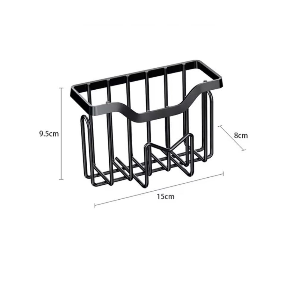 Giá đỡ miếng bọt biển YOKEY, Dụng cụ sắp xếp bồn rửa nhà bếp bằng thép không gỉ chống gỉ, Tiết kiệm chất lượng không gian Khay thoát nước đa chức năng Nhà bếp