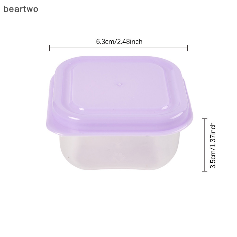 < Beartwo > 6 Hộp Đựng Vuông Có Nắp Hộp Nhựa Hộp Bảo Quản Nhà Bếp Đẹp