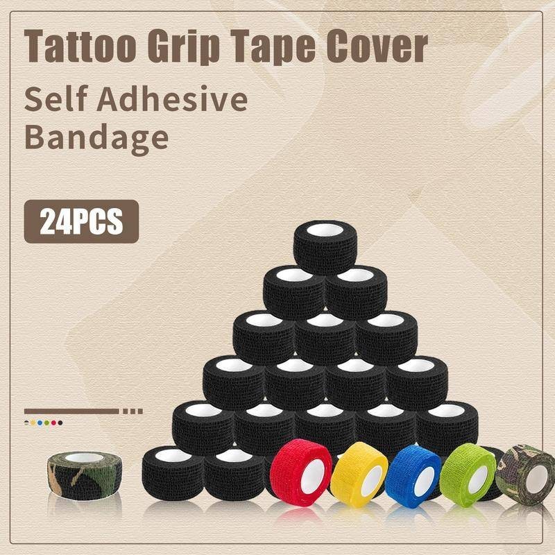 Ez Dùng Một Lần 2 '' x5 Sân Hình Xăm Grip Bao Bọc Chống Thấm Nước Tự Dính Băng Cuộn Cho Máy Xăm Tay Cầm Ống 12 / 24 Chiếc