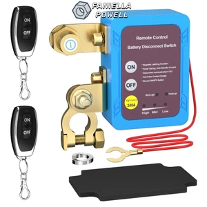 Công tắc cắt pin FANIELLAPOWELL, Phụ kiện ô tô Công tắc ngắt kết nối pin 12V, 240A bền bỉ với công tắc điều khiển ô tô điều khiển từ xa