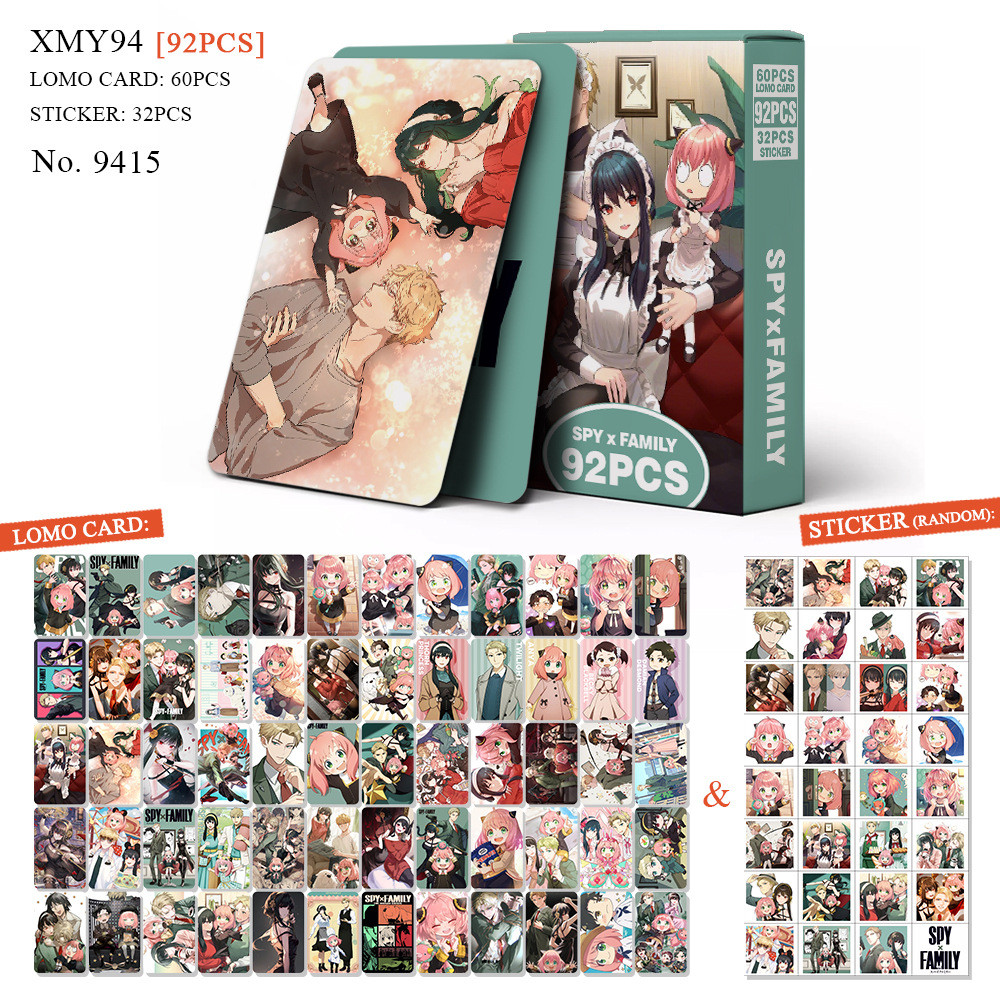 92 Cái / hộp Manga Manhwa Komi Không Thể Giao Tiếp SPY GIA ĐÌNH Lomo Cards BOCCHI THE ROCK! Nhật ký Apothecary Photocard Dán Mashle Magic và Cơ bắp Bưu thiếp hoạt hình