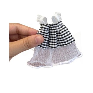 Quần áo váy công chúa búp bê Cotton 10–15 cm, 7 kiểu dáng dễ thương, phụ kiện trang trí