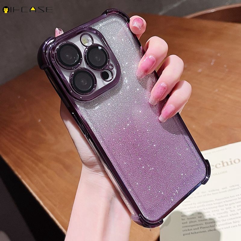 Dành Cho Xiaomi 15T 15 14 14T Civi 3 4 Pro Ultra Xiaomi15T Ốp Điện Thoại Gradient Mạ Sáng Bóng Lấp Lánh Sang Trọng 4 Góc Chống Rơi Vỏ Mềm Chống Sốc Ốp Lưng