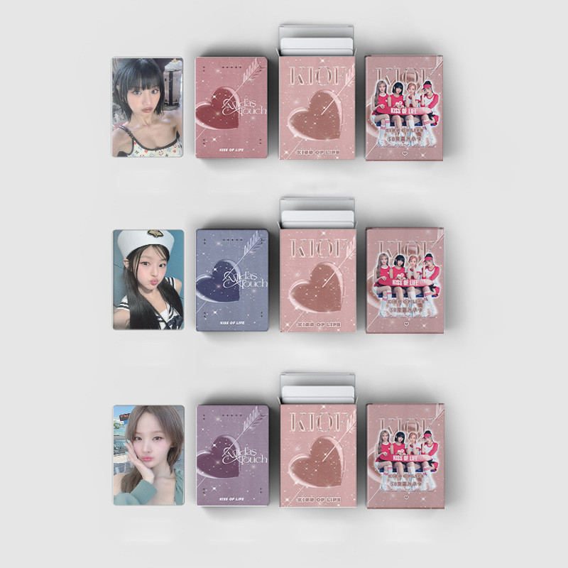 Linxx 50 Chiếc KISS OF LIFE Thẻ Laser Holographic Kpop Photocards Dòng Bưu Thiếp