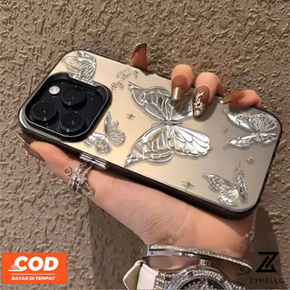 Ốp Lưng Cho OPPO Reno 15F Reno 14F Reno 14Pro Reno 13F Reno 13 Pro Reno12 F Reno 12 Reno11 F Reno 10 Pro 5G Reno 8T Reno 8Z Reno 7Z Reno 8 Vỏ Điện Thoại TPU Chống Sốc Bướm Kim Loại