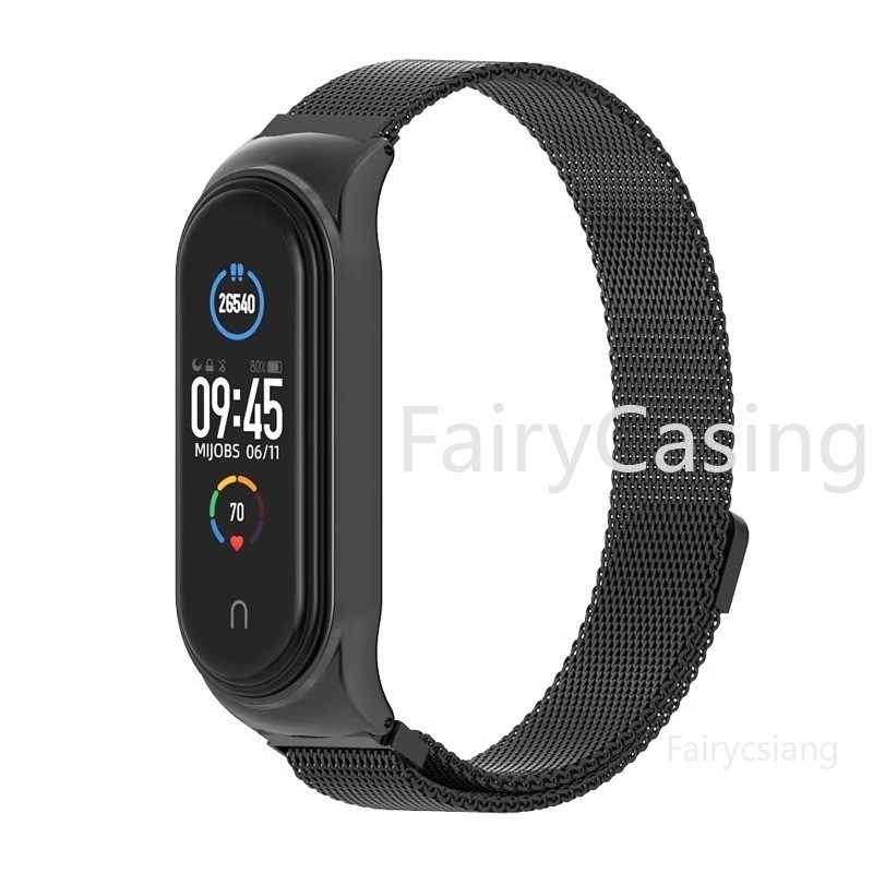 Milanese Vòng Dây Đeo Cho Xiaomi Mi Band 10 9 8 7 Dây Đeo Correa Thép Không Gỉ metel Vòng Tay Cho Xiaomi Mi Band 5 3 4 6 7