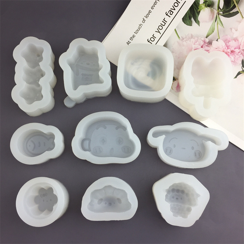 Mèo Pudding Mật Ong Cuộn Khuôn Silicon Mochi/Đồ Chơi/Thạch Cao/Epoxy/Trang Trí Bánh/Sô Cô La/Nướng DIY