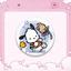 HT2 Sanrio Pochacco BADBADTZ-MARU Cinnamoroll Laser Bạc Hành Đôi Flash huy hiệu quà tặng cho bộ sưu tập bạn gái TH2