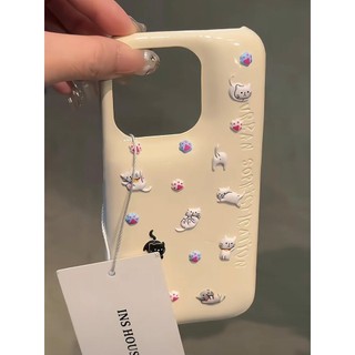 Vỏ điện thoại xà phòng hình mèo lập thể dễ thương cho iPhone15 Pro Max 14 13 12 Pro Max Vỏ máy ảnh chống sốc Túi khí bảo vệ chống rơi bìa lưng cứng