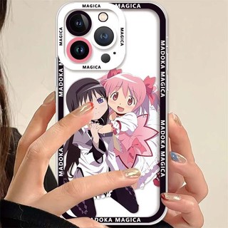 Ốp Điện Thoại Cho iPhone 15 Pro Max 14 11 12 13 Mini XR XS 7 8 6 6S Plus SE 2020 2022 7 + 8 + bìa Anime Puella Magi Madoka Magica Mềm TPU Bảo Vệ Ống Kính Mát Retro