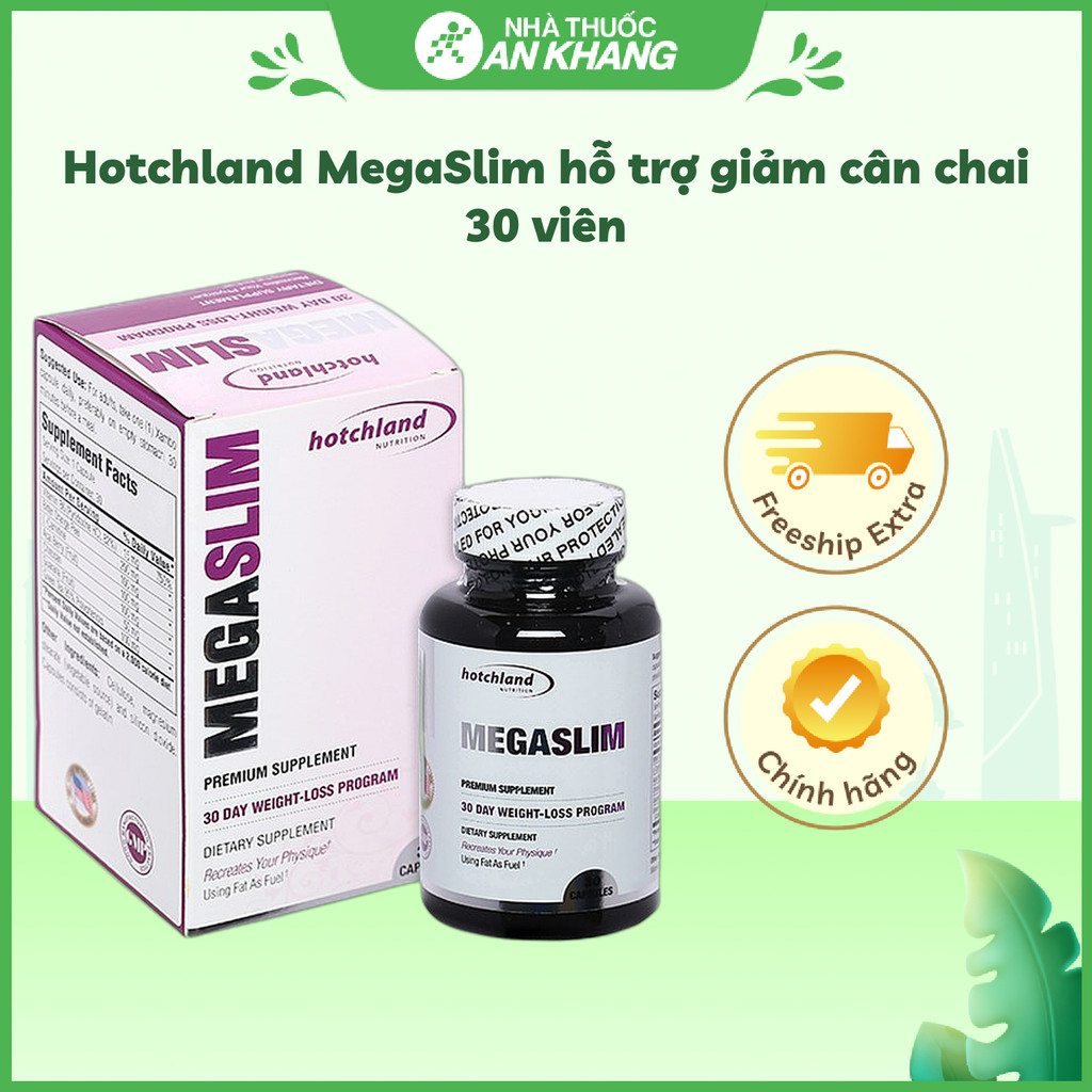 Hotchland MegaSlim hỗ trợ giảm cân chai 30 viên