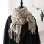 Khăn Quàng CổCHEESELY Kẻ Sọc Giả Cashmere, Ấm Áp Cho Mùa Đông