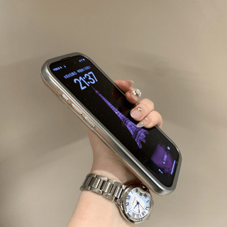 Ốp điện thoại hình dòng cửa sổ lớn sang trọng KT Cat cho iPhone16 15 14 13 12 Pro Max Vỏ bảo vệ camera chống sốc Vỏ lưng mềm