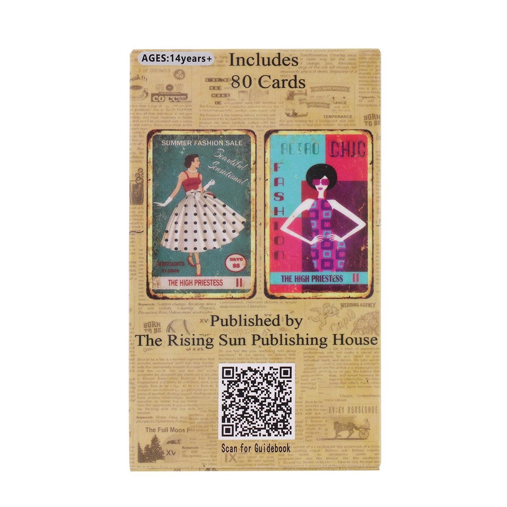 Rustic Fortune Tarot Beginner Tarot Deck 80 Miếng Trò chơi kể may mắn junlavn