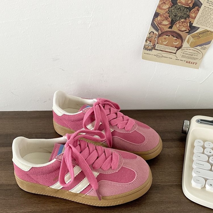 Thời trang Hàn Quốc Cổ Điển Retro tất cả phù hợp với giày thể thao thường ngày đế dày mùa thu phong cách mới chống trượt chống mài mòn Giày thể thao nhẹ thoải mái giày trắng nhà máy Giá Sỉ