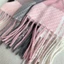 Khăn quàng cổ CPINCP, Khăn choàng kẻ sọc tua rua ấm áp mùa đông bằng Cashmere, Khăn choàng rắn thời trang phong cách Bắc Âu dành cho nữ