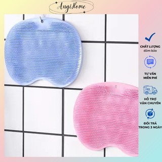 Tấm Silicon Chà Lưng, Chà Chân Dán Tường Có Móc Treo ANGIHOME