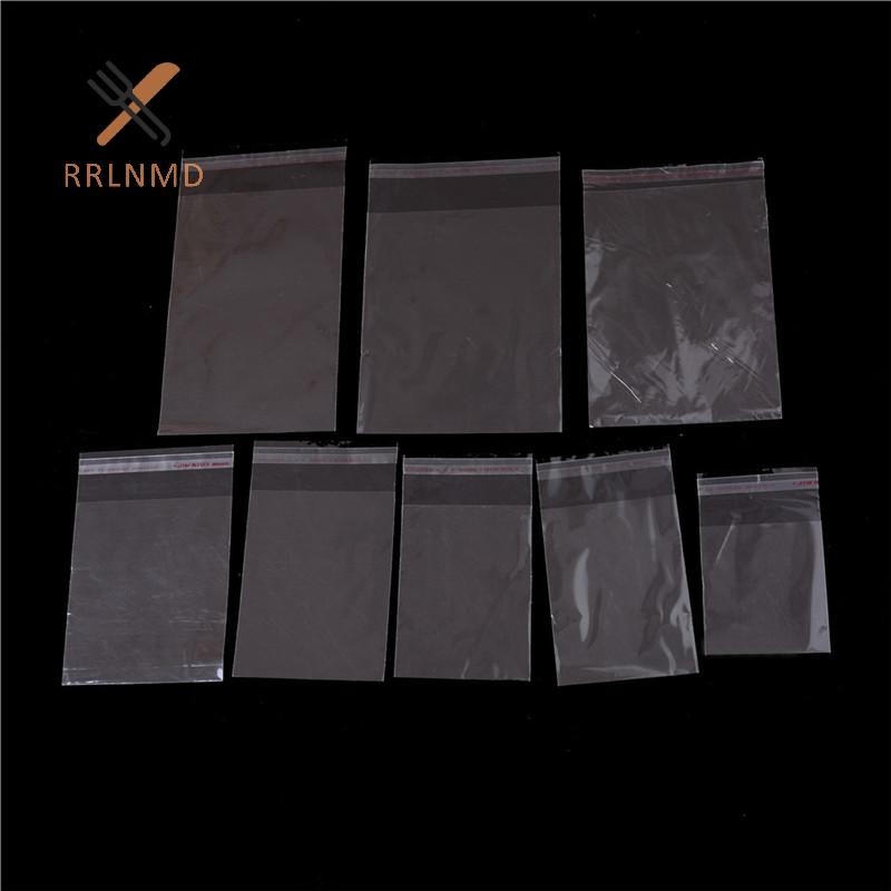 Rrlnmd > 100 Cái / túi OPP Clear Seal Trang sức bằng nhựa tự dính Túi đóng gói tại nhà MỚI
