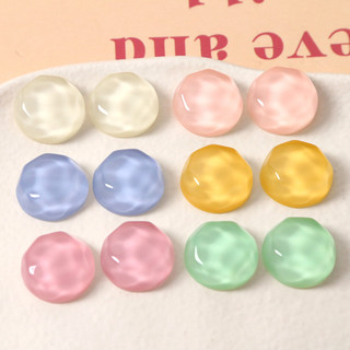 16mm Retro Hình Học Trong Suốt Nước Ripple Nửa Viên Tự Làm Nhựa Phụ Kiện Bông Tai Kẹp Tóc Vỏ Điện Thoại Chất Liệu Bán Buôn