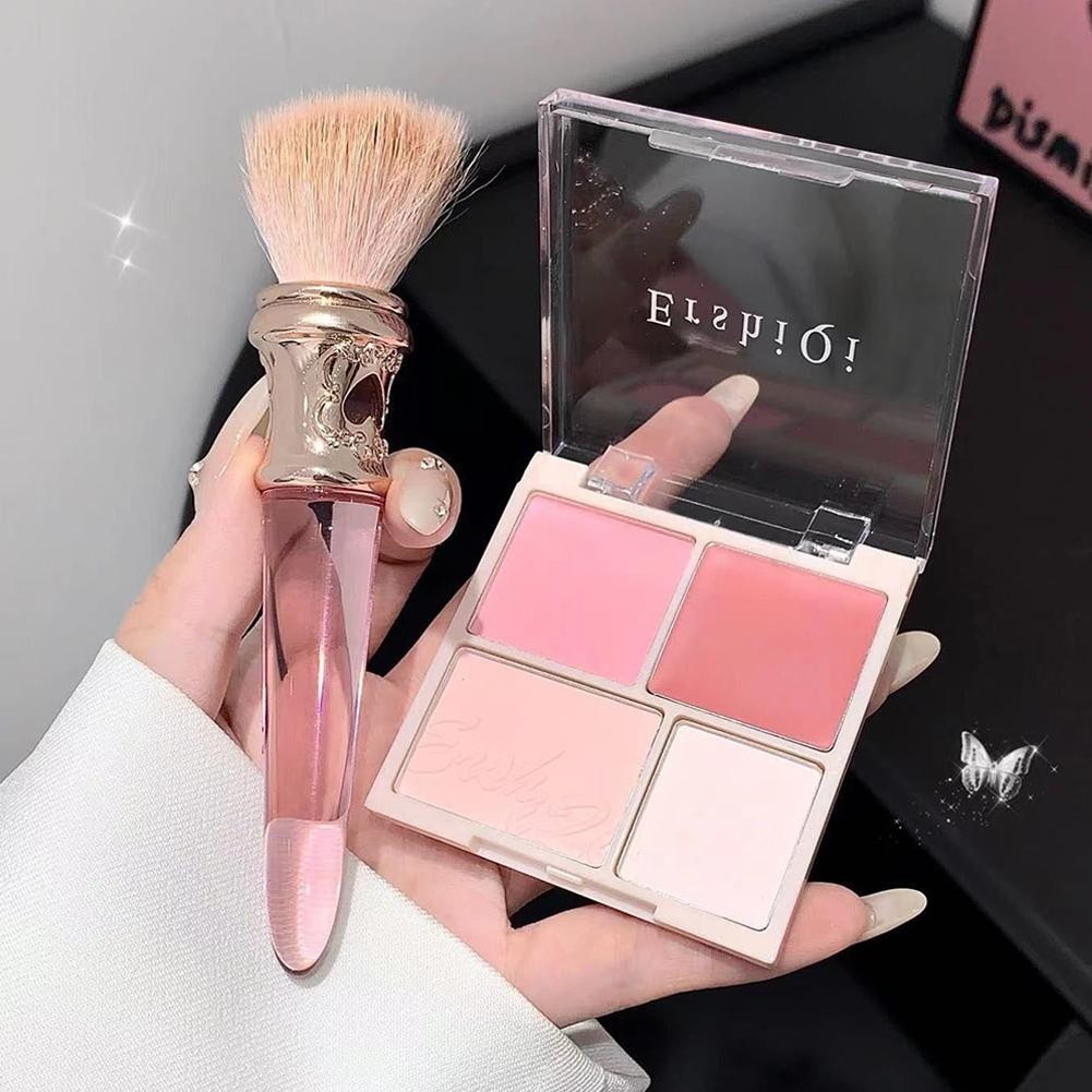 Bảng xếp nếp nổi bật bốn màu Blush Highlight Vitality Expansion Rouge Pink Girl Student Peach D2i7