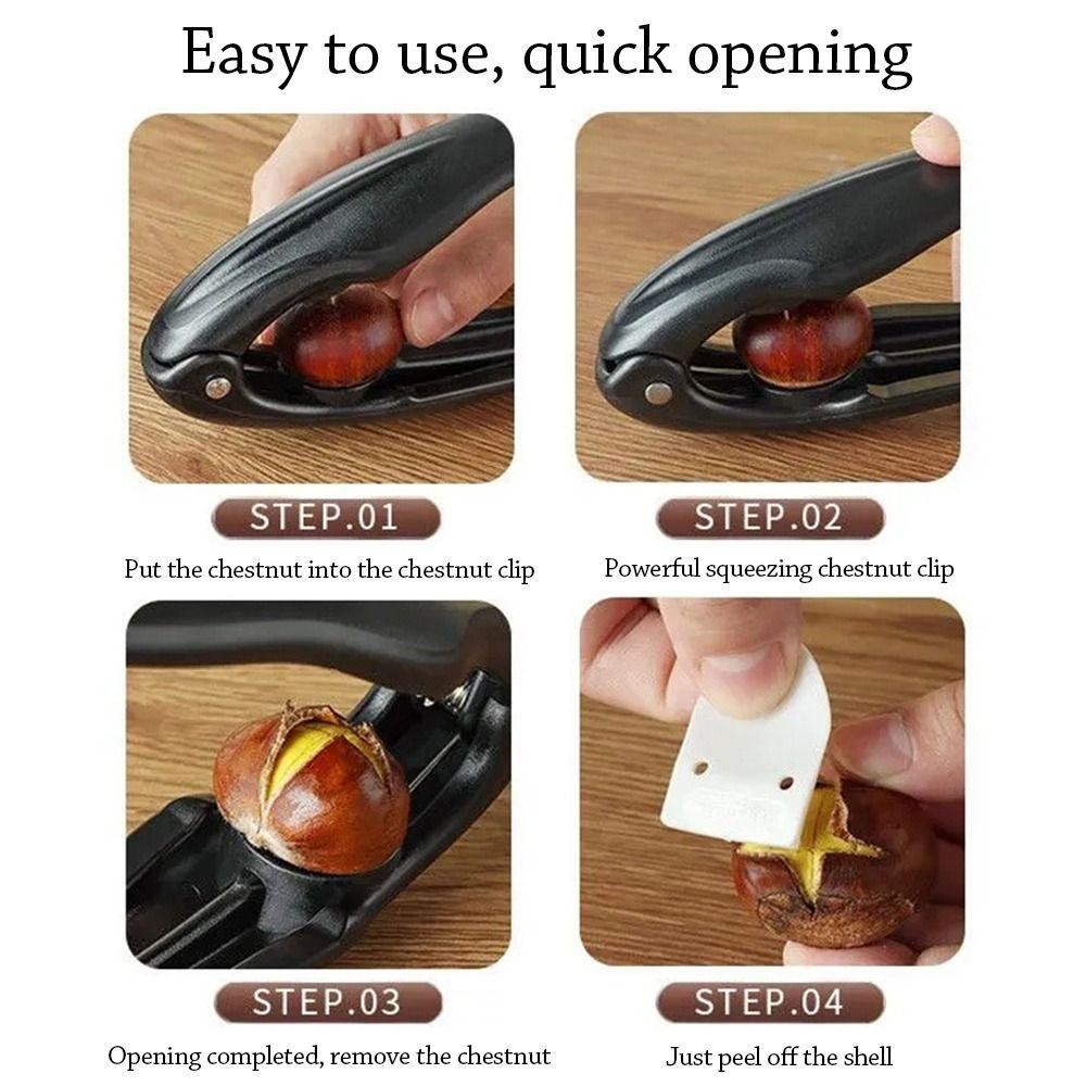 Máy kẹp hạt dẻ SUNKISSD, Dụng cụ mở đai ốc gia dụng đa chức năng, Cắt đai ốc tiện lợi Máy cắt vỏ hạt dẻ