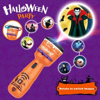 Đèn pin chiếu Halloween Sáng tạo Lễ hội Halloween Đèn chiếu cho đồ dùng dự tiệc Đạo cụ khí quyển