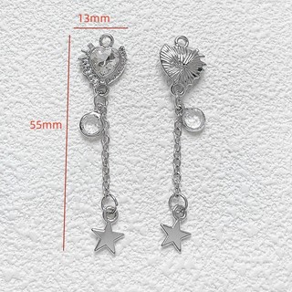 Hợp Kim Người Yêu Trái Tim Tua Rua Hoa Hồng Mặt Dây Chuyền diy Handmade Trang Sức Vòng Cổ Đính Hạt Phụ Kiện Chất Liệu