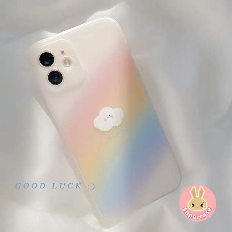 Ốp Điện Thoại Mờ Cầu Vồng Cho iPhone 16E 16 Pro Max 15 14 Plus 13 12 Mini 11 Pro Max XR XS Max X 8 7 6 6s Plus 5 5S SE3 SE2 SE1 Vỏ Bọc Tản Nhiệt Mềm Dễ Thương
