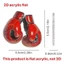 SUNKISSD Đấm Mitten Mặt Dây Chuyền, Túi Charm Găng Tay Quyền Anh Đỏ Móc Chìa Khóa, Sáng Tạo 2D Phẳng Acrylic Cá Tính Hóa Móc Khóa Cặp Đôi Chìa Khóa Xe Hơi Cho Nam Nữ