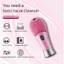 Máy làm sạch bàn chải mặt FAVORITEGOODS, Máy chà sàn siêu âm điện có thể sạc lại tần số cao, Máy chà mặt bằng điện 9 bánh silicon quay Chăm sóc da mặt