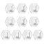 Exhila 10 Miếng Móc Treo Tường Acrylic Không Cần Vít Gắn Để Tổ Chức Tủ Tắm