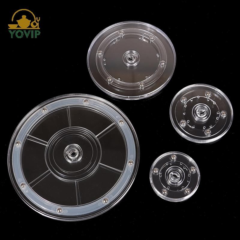 YOVIP Bàn Xoay Acrylic Trong Suốt Xoay 360 Đế Tròn Lười Trang Sức Trang Trí Đĩa Xoay Phần Cứng Nội Thất VN